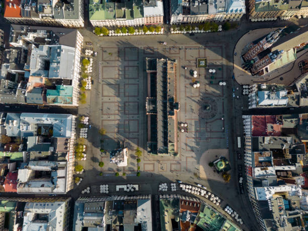istock Old town from krakow with an aerial view from above 2167608294