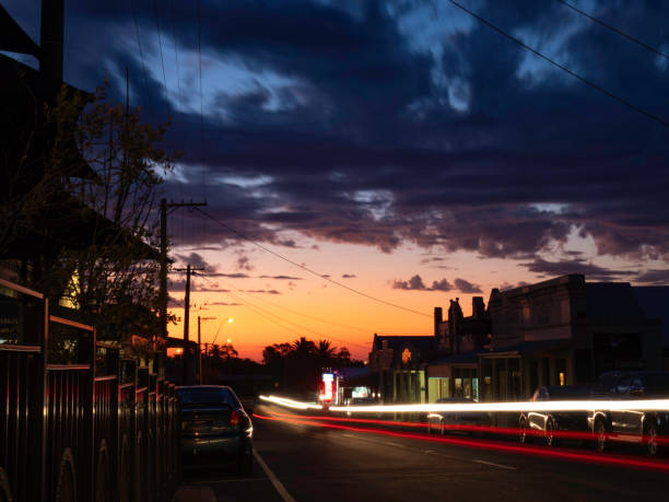 istock Town road with traffic at night 2167609506
