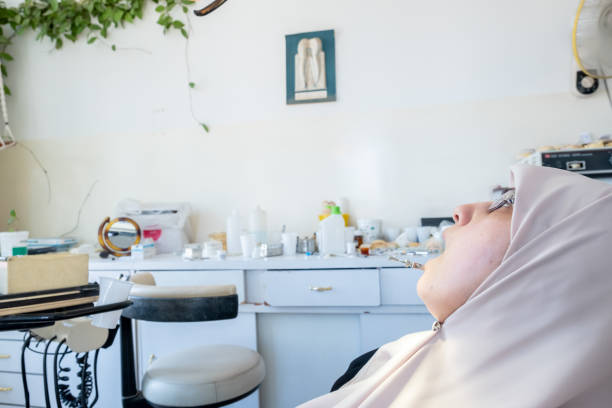 Dentist tools and equipment against white bacgkround