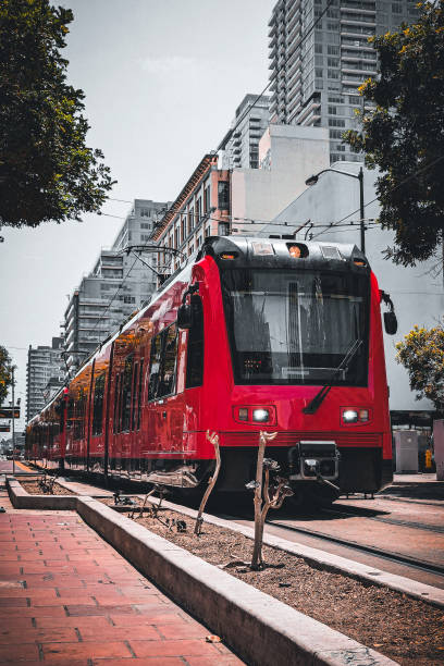 istock Surface Tram in Urban City Downtown 2167612740