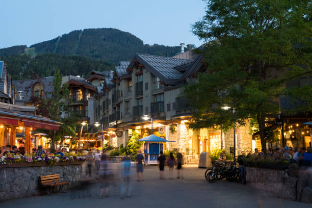 istock Ski resort at dusk in summer 2167618606