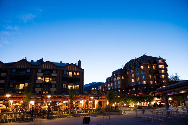 istock Ski resort at dusk in summer 2167618769
