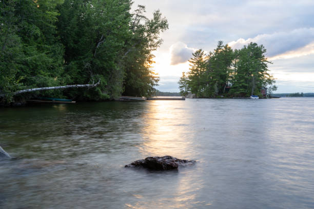 istock Sunset over a lake in Canada 2167622755