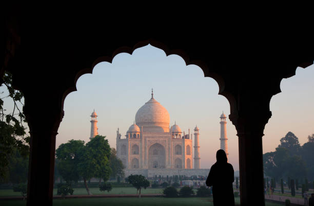 istock View through window to The Taj mahal morning light 2167625776