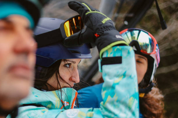 istock Friends on a ski lift 2167628591
