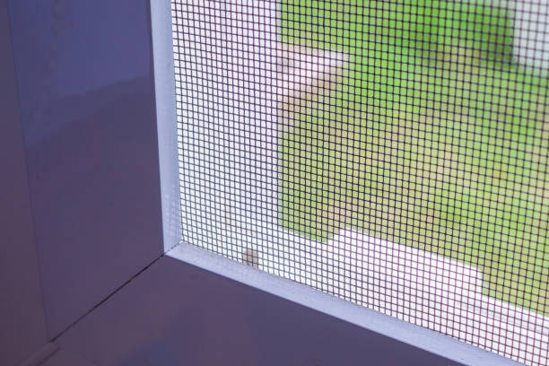 istock mosquito net wire screen on house window protection against insect 2167641914