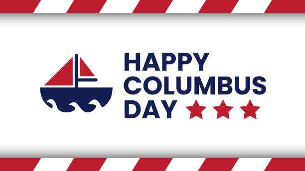 istock Happy Columbus day greeting card banner design. 2167648019