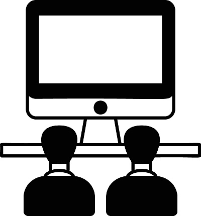 Two Persons Looking And Code On Monitor Pair Programming Concept Agile ...