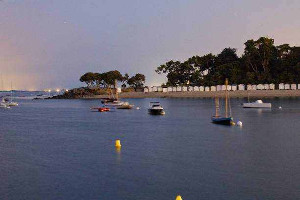 Noirmoutier Island beach at night, in the moonlight - Vendée