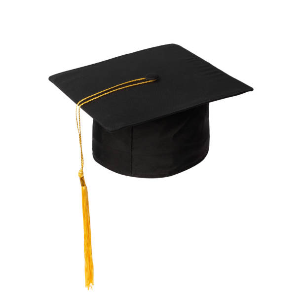 istock Graduation Hat isolated on white background with clipping path, full depth of field 2167667294