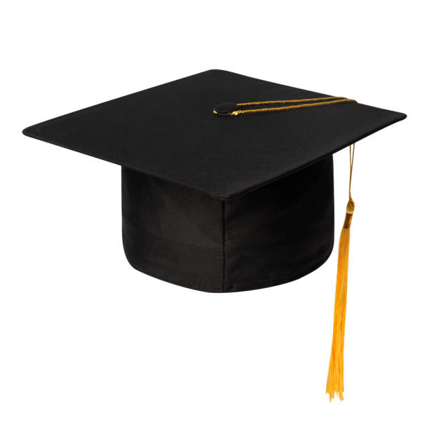 istock Graduation Hat isolated on white background with clipping path, full depth of field 2167667305