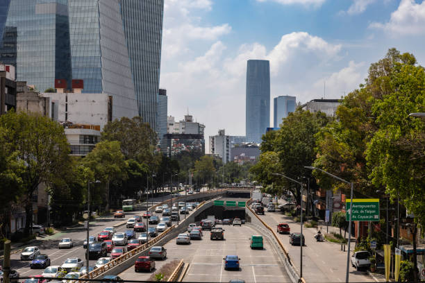istock Cityscape at Circuito Interior in Mexico City 2167670133