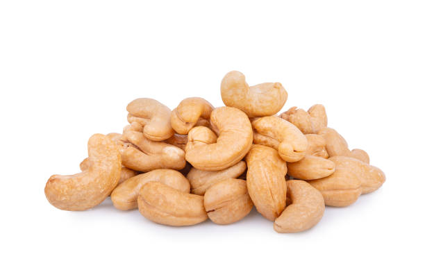 istock Roasted cashews isolated on white background 2167673657