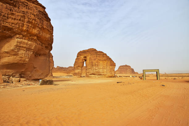 istock Stone Elephant in the desert close Al Ula, Saudi Arabia 2167682438