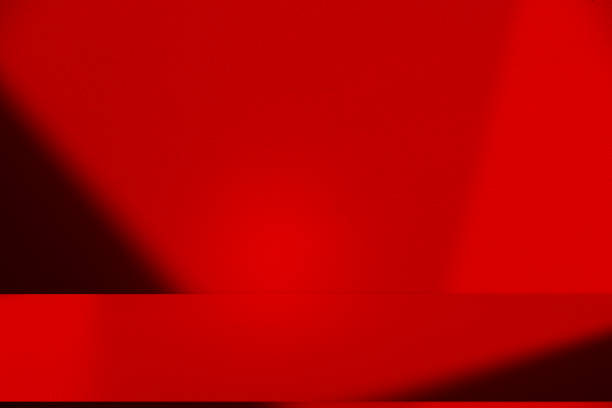 istock Studio style background wall decoration presentation uses white and red tones. with shadows cast from a nearby window, concept creating a decorative 2167688958