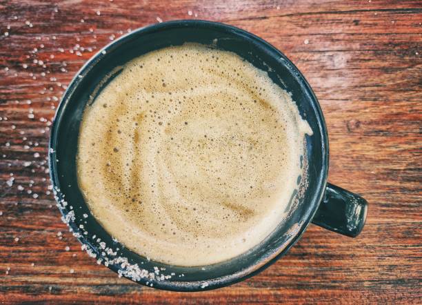 istock Latte coffee with milk and sugar on wood backgruond 2167706025