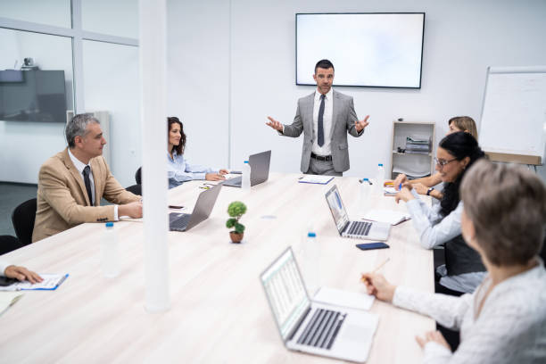 istock Business meeting with presentation in modern office. 2167709710