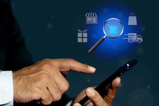 istock Businessman using smartphone searching online shopping information, search information, online marketing 2167710330