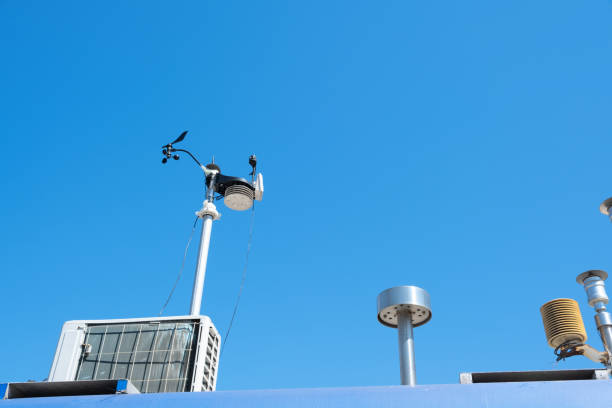 Mobile devices installed to measure city air quality.
