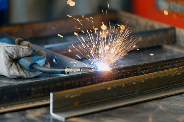 istock welder is working in a factory 2167711596