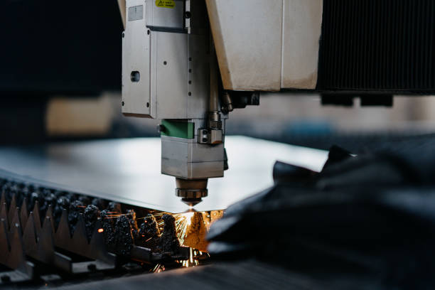 istock Laser cutting machine in the factory 2167711646