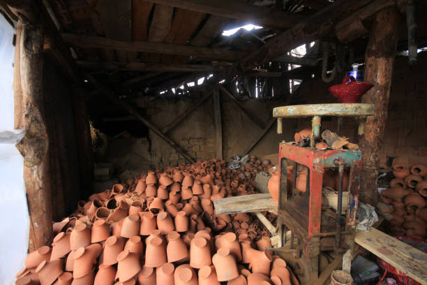 istock Pottery factory and pottery varieties 2167724051
