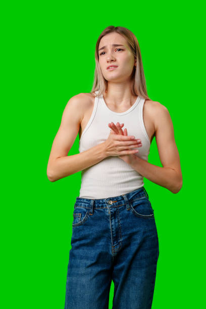 istock Woman in Tank Top Holding Hands Together 2167724212