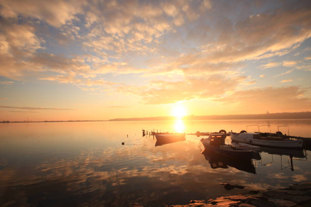 Sunset at Kucukcekmece Lake, Istanbul