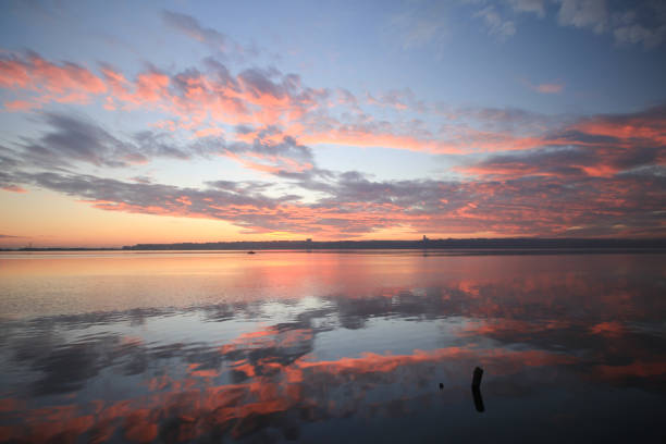 Sunset at Kucukcekmece Lake, Istanbul