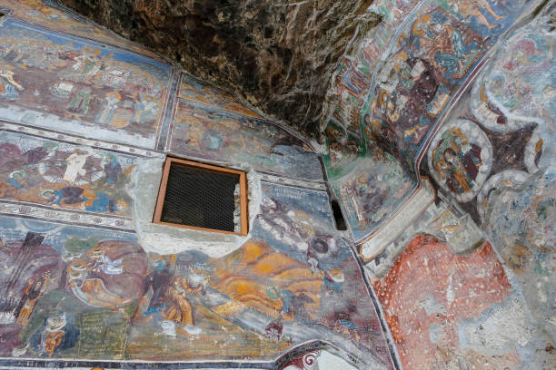 Sumela Monastery, a Greek Orthodox monastery in Maçka, Turkey. stock photo