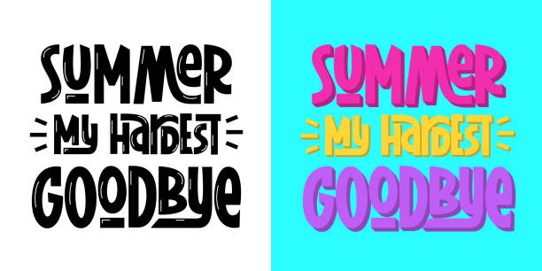 istock Summer My Hardest Goodbye Phrase. Vector Hand Lettering of Passing Summer Quote. 2167732463