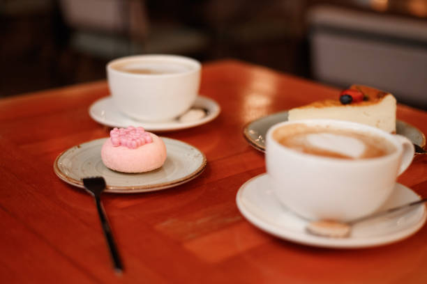 istock Cup with coffee and dessert on background 2167732989