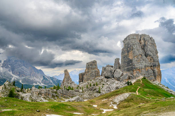 istock Cinque Torri mountains in the Dolomites during springtime 2167746130