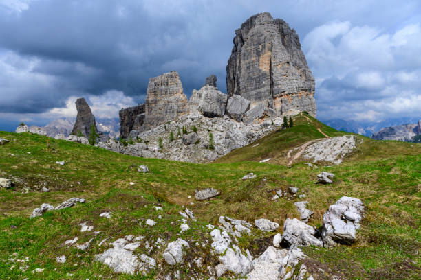 istock Cinque Torri mountains in the Dolomites during springtime 2167746307