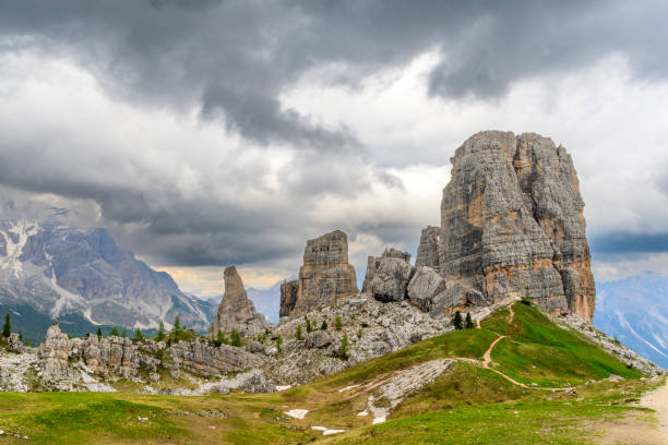 istock Cinque Torri mountains in the Dolomites during springtime 2167746325