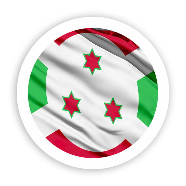 3d Render Niger Flag Badge Pin Mocap, Front Back Clipping Path, It can be used for concepts such as Policy, Presentation, Election.