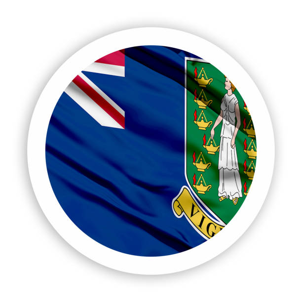 Waving Flag with White Rounded Frame