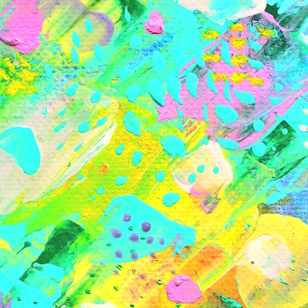 Bright abstract colorful acrilic art