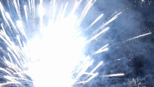 istock fireworks explosions in the night  space for your text background 2167755398