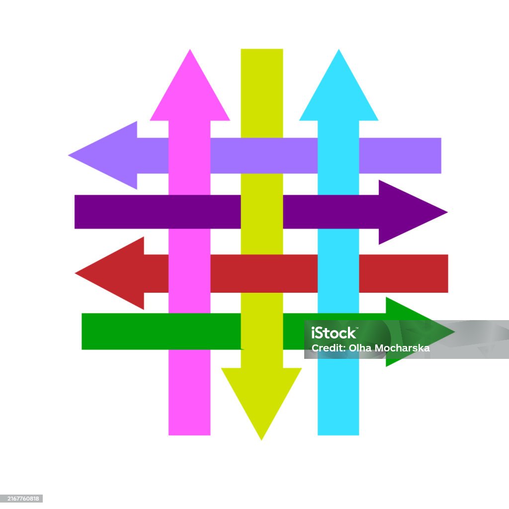 Multiple Arrow Abstract Multicolored Arrows Stock Illustration - Download Image Now - Abstract ...