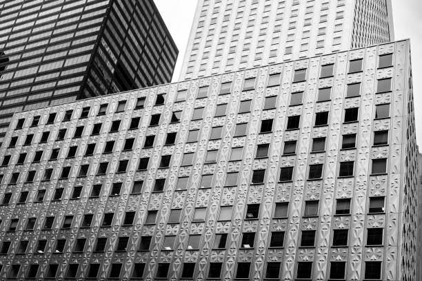 Buildings near the Chrysler Building.  This is an Art Deco decorated building opposite Grand Central Station.