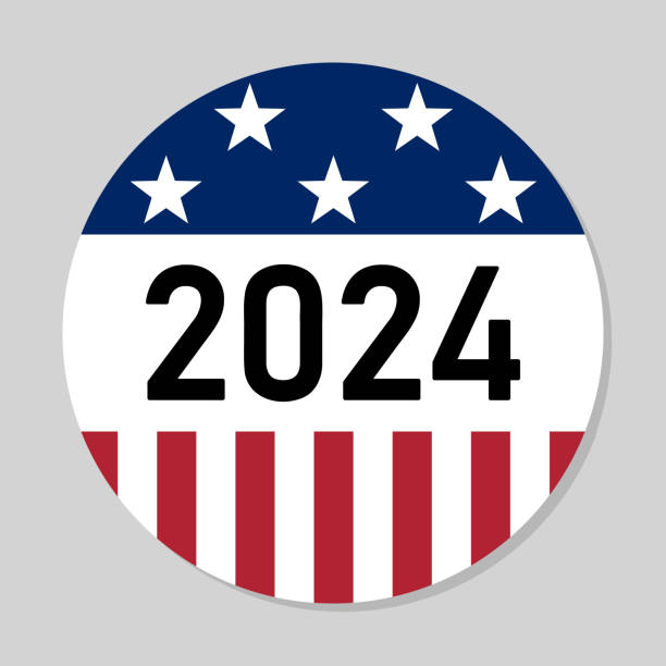 istock presidential election 2024 Vote campaign badge vector Illustration 2167767213