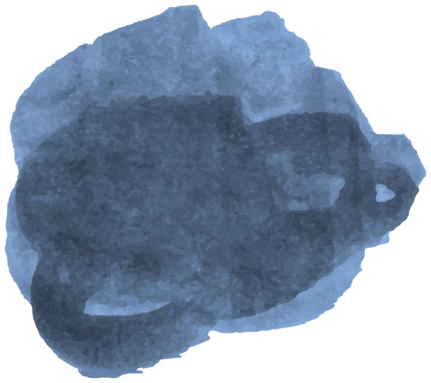 istock Dark Blue Watercolor Stain: Misty Cloud Effect 2167771226