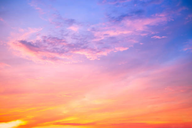 istock Beautiful , luxury soft gradient orange gold clouds and sunlight on the blue sky perfect for the background, take in everning,Twilight, Large size, high definition landscape photo 2167777212