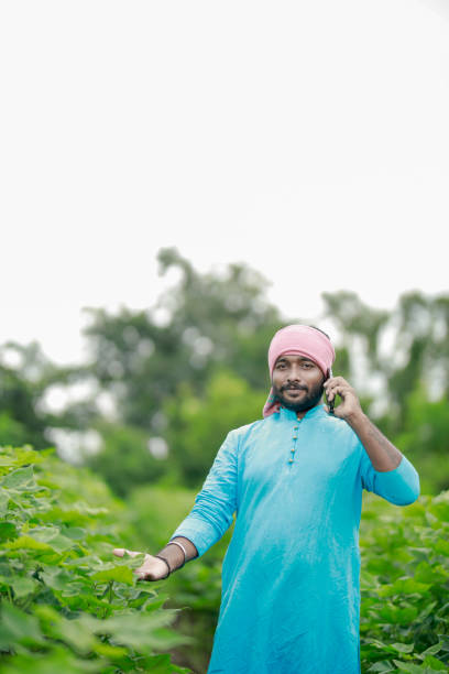 istock happy young Indian farmer using smart phone 2167779401