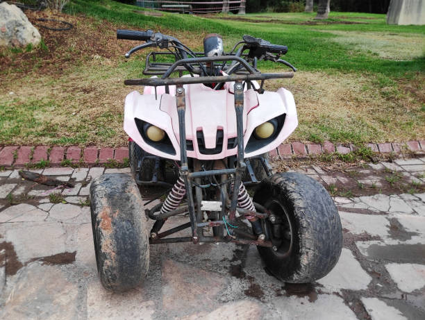 istock An old dirty ATV with big black wheels 2167780154