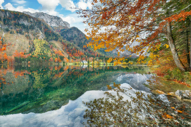 istock Captivating autumn scene of Vorderer Langbathsee lake. 2167783334