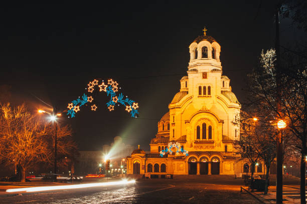 St.Alexander Nevski cathedral during Christmas night