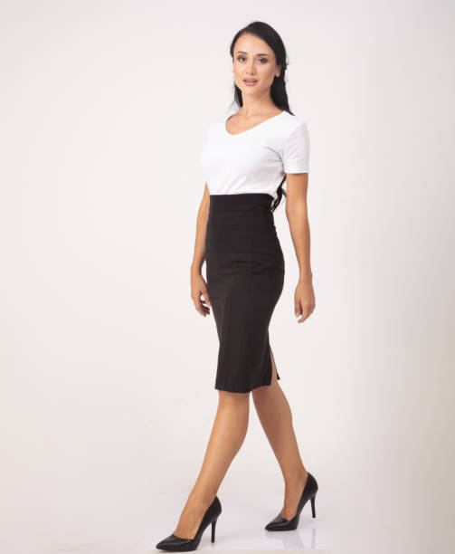 istock Classically dressed businesswoman in front of a white background. 2167789896