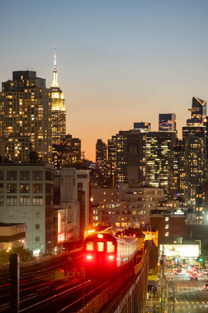 istock Subway with Manhattan View at Dusk in NYC 2167791682